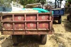 SINGRAULI - अवैध रेत का परिवहन करते ट्रैक्टर वाहन धराया