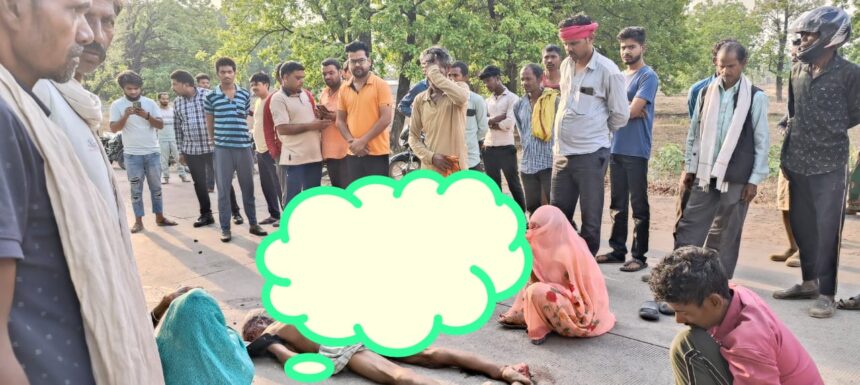 Singrauli - crushed by unknown vehicle, death on the spot
