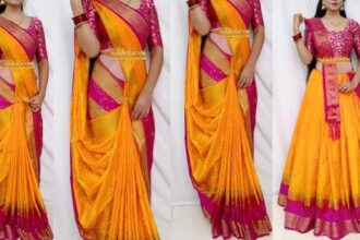 saree style tips : गुजराती स्टाइल की सीधे पल्लू की साड़ी